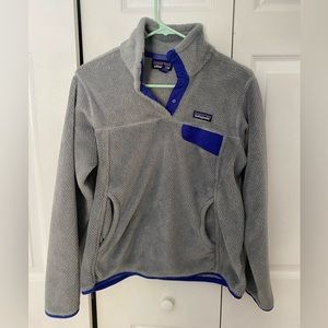 Patagonia Women’s Gray Re-tool Snap-T Fleece Pullover Size Medium